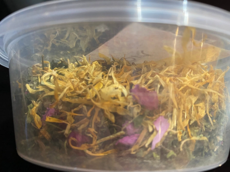 Largs SWI members creating their own herbal tea blends at Spring Programme Teas and Tinctures workshop