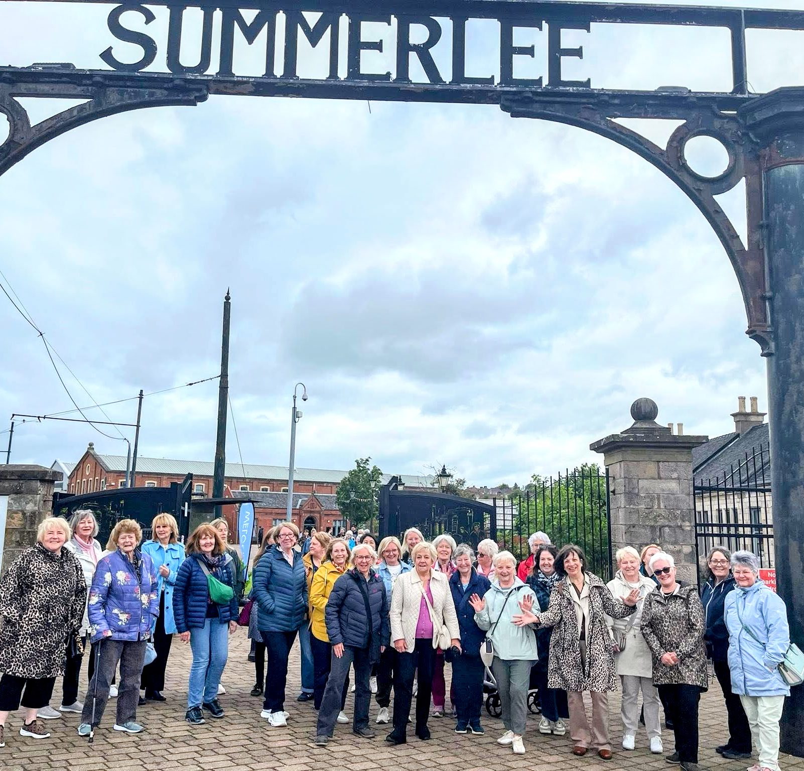 Members of Largs SWI enjoying a group day out together at Summerlee Museum in Scotland.