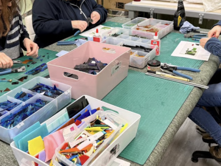 Fused glass workshop as part of Largs SWI Spring Programme for women in Largs Scotland