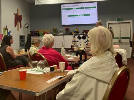 Members of Largs SWI attending Spring Programme event on fermenting and preserving foods