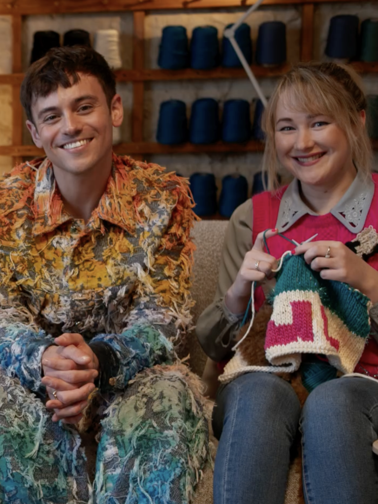 Ailsa Stephen with Tom Daly on Channel 4's Game of Wool. Our special guest speaker in September.