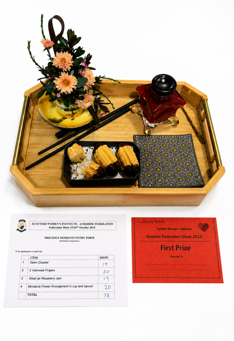 Prize-winning exhibit at the Ayrshire Federation Show.